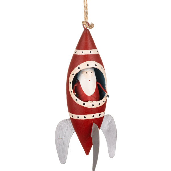 Shoeless Joe Rocket Man Santa Decoration