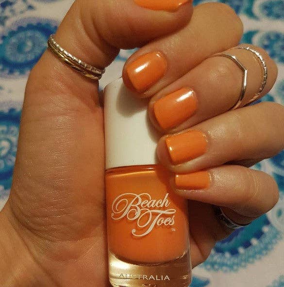 Beach Toes Orange Splash