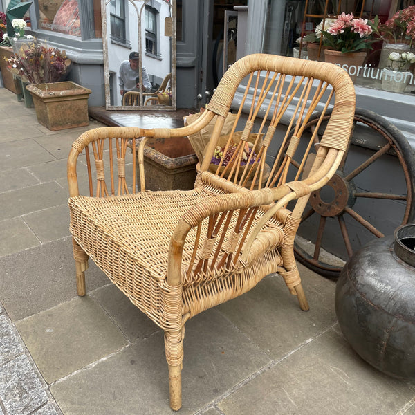 Bamboo and Wicker Chair
