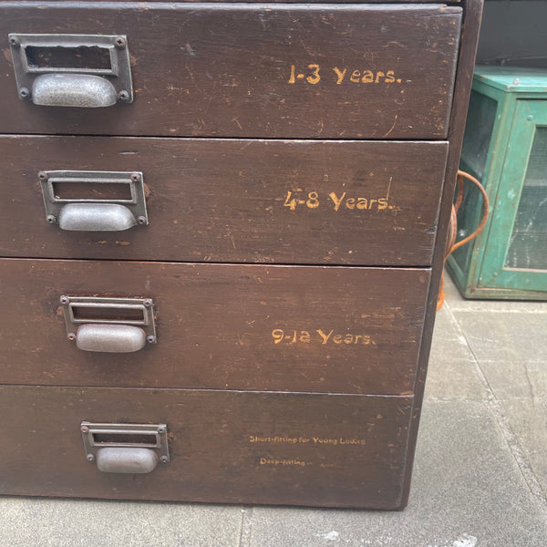 Vintage Liberty’s drawer unit close up