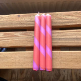 Purple & Orange Twist Stripe Candle
