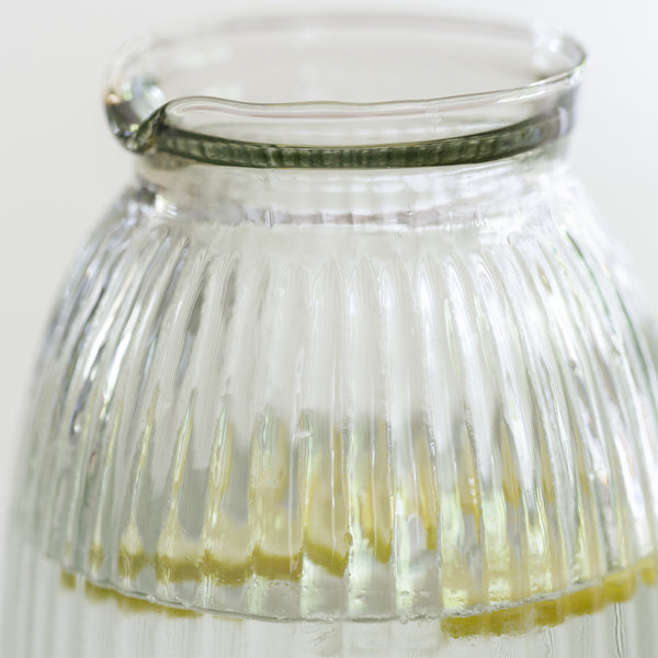 Ribbed Glass Jug