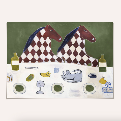 'A Table for Gemini' Rochi Lana Framed Print