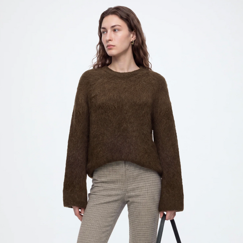 files/A_model_stands_against_a_light_gray_studio_background_wearing_a_brown_fuzzy_long-sleeve_sweater_beige_plaid_trousers_black_loafers_and_carrying_a_dark_green_shoulder_bag..png