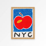 Abbie Franks New York Apple Framed Print  Wood
