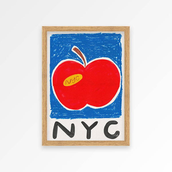 Abbie Franks New York Apple Framed Print  Wood
