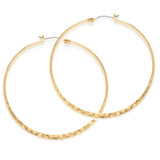 Amano Studio - 2" Hammered Hoop Earrings - Gold