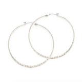 Amano Studio 1.5" Hammered Hoop Earrings Gold