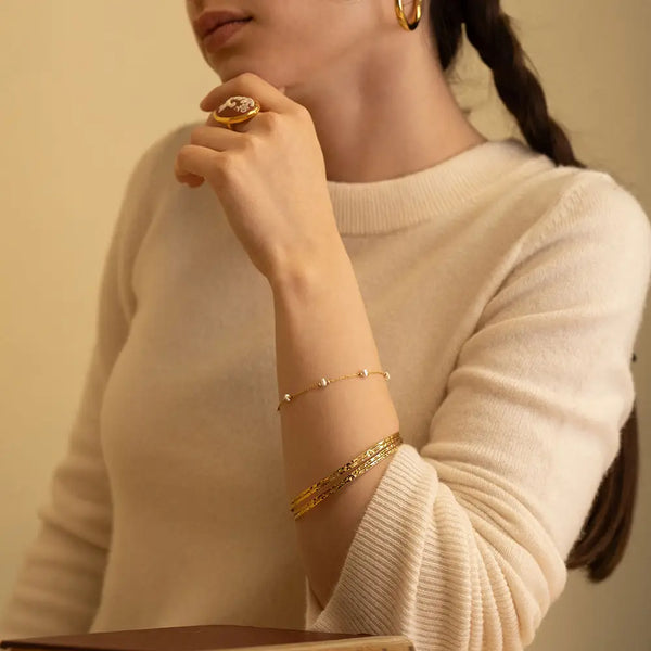 Amano Studios Hammered Bangles Set of 4 Model