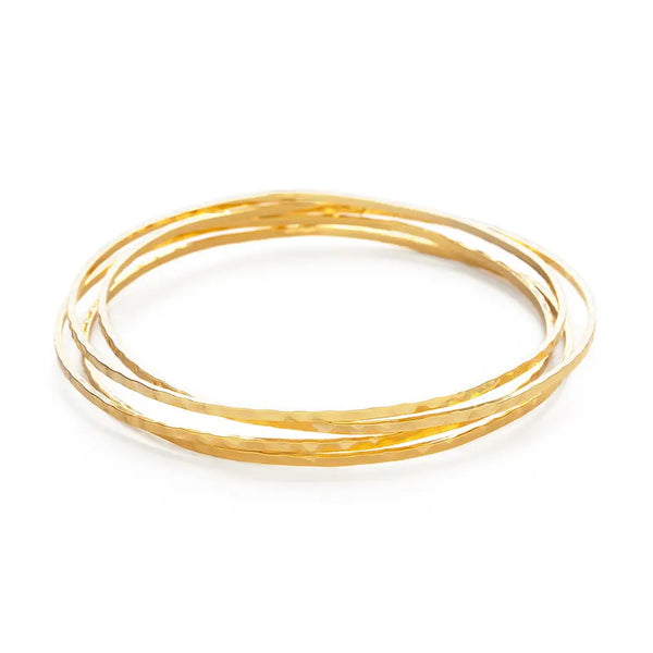 Amano Studios Hammered Bangles Set of 4