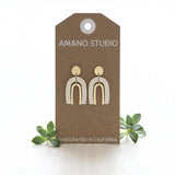 Amano Studios Ivory Arches Earrings On Card