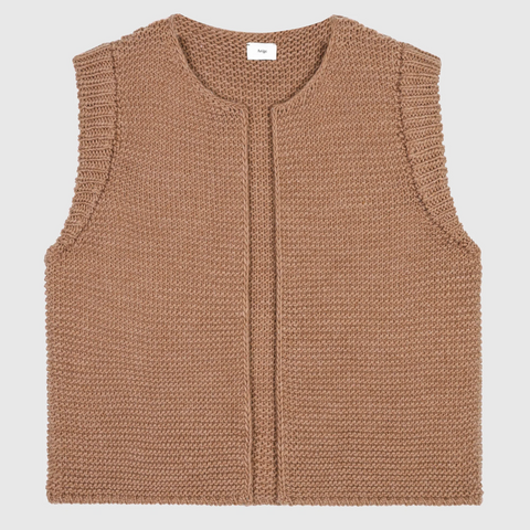 An'ge Legringo Sleeveless Cardigan - Camel