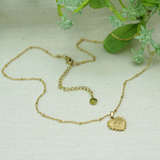 Annabella Moore 18K Gold Plated Stainless Steel Necklace with Heart Pendant 