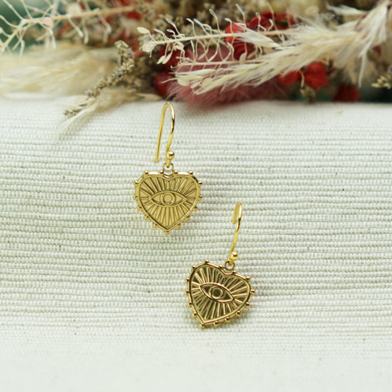 Annabella Moore Stainless Steel 18k Gold Earrings