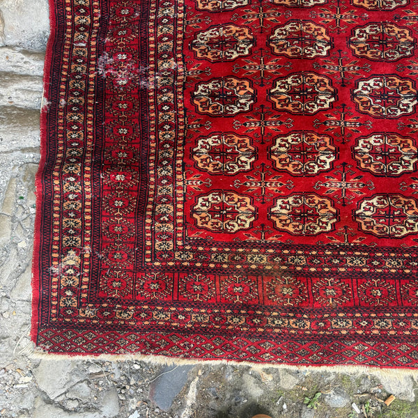 Antique Afghan Rug Close