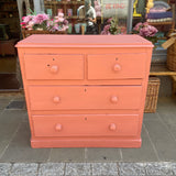 Antique painted chest of drawers front view