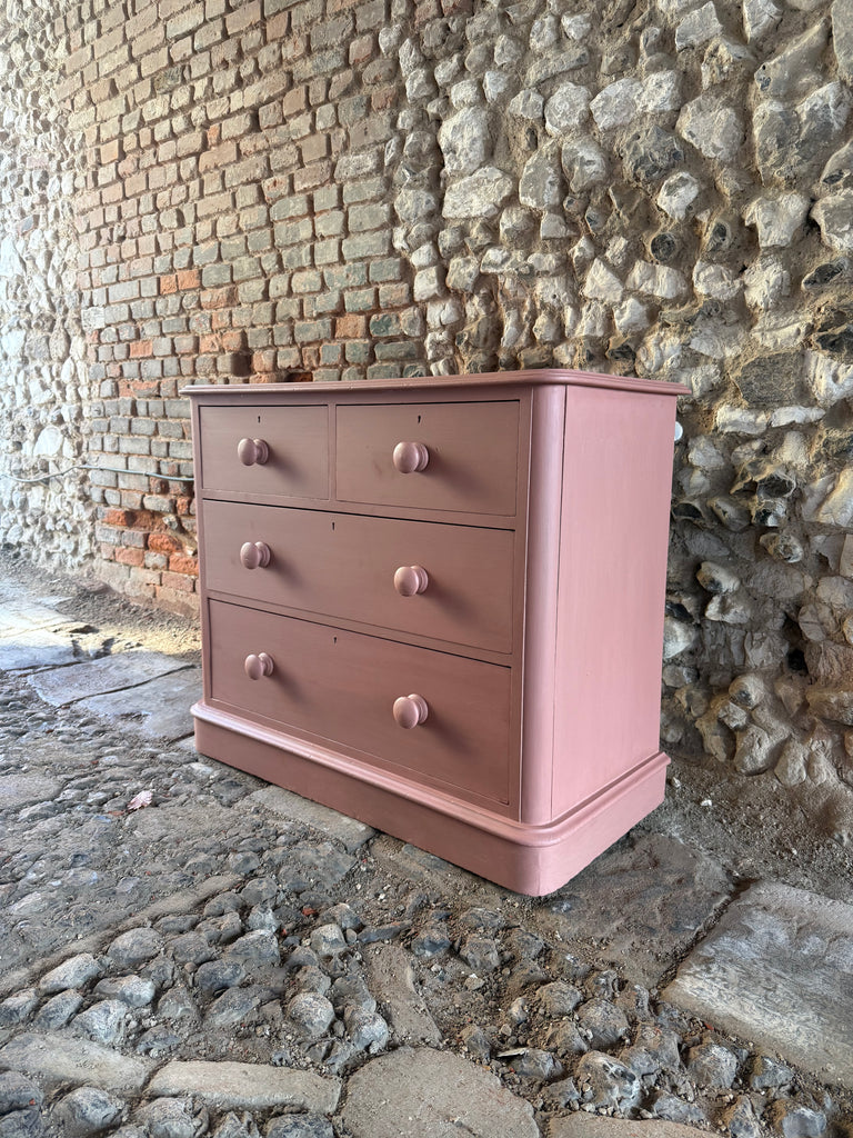Antique Painted Chest of Drawers Portrait