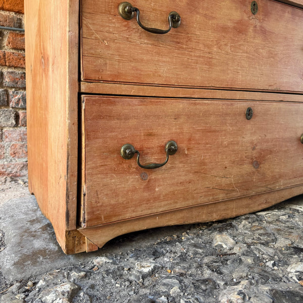 Antique Pine Chest of Drawers Close up bottom