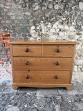 Antique Pine Chest of Drawers Portrait Front