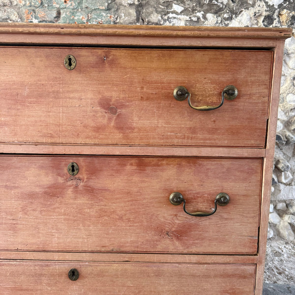 Antique Pine Chest of Drawers Top Right