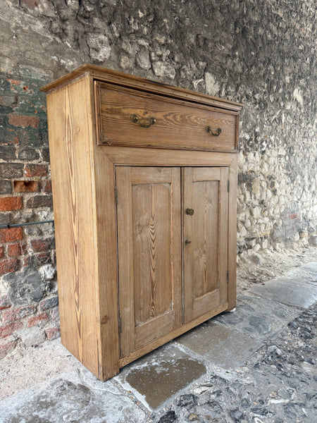 Antique Pine Hungarian Cupboard Portrait