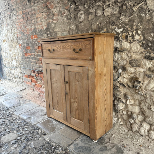 Antique Pine Hungarian Cupboard Right Side