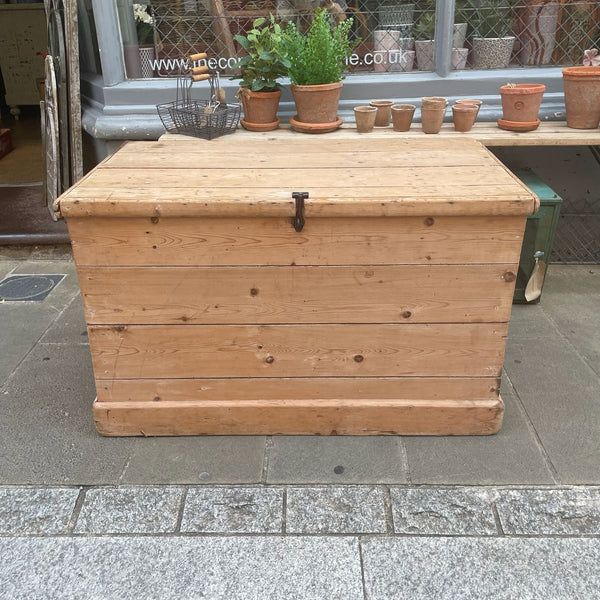 Antique Pine Panelled Blanket Box