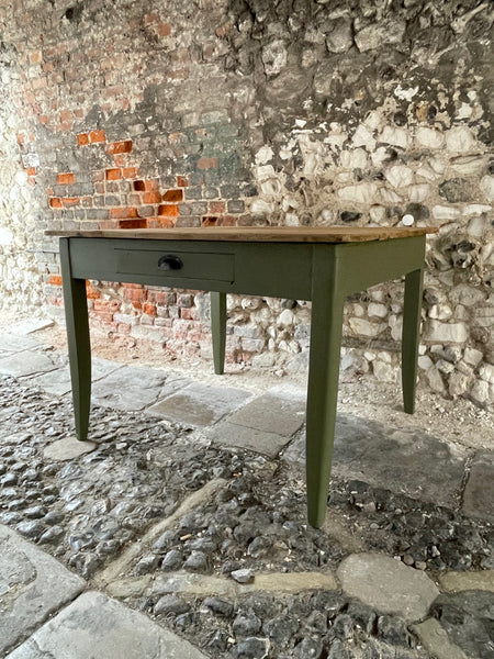 Antique Pine Square Table Right