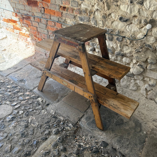 Antique Slingsby Double Sided Ladder Shelves Right Top