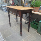 Antique Small Pine Hall Table Right
