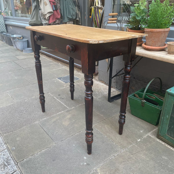 Antique Small Pine Hall Table Right