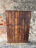 Antique pine larder cupboard front two 