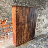 Antique pine larder cupboard left 