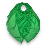 Apple Green Classic Cotton Blend Plain Scarf