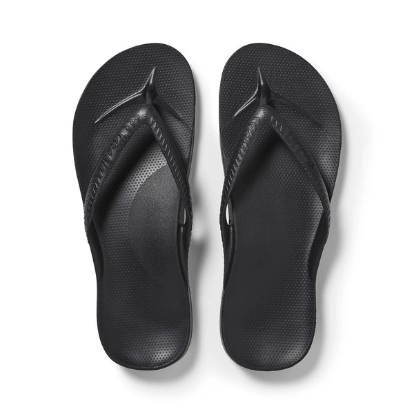 Archies Footwear - Arch Support Flip Flops Black 1