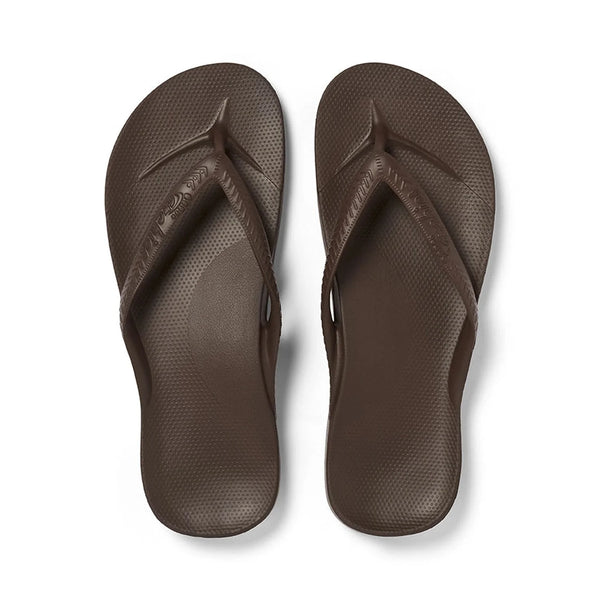 Archies Footwear - Arch Support Flip Flops Brown 1