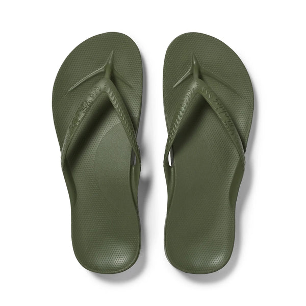 Archies Footwear - Arch Support Flip Flops Olive 1
