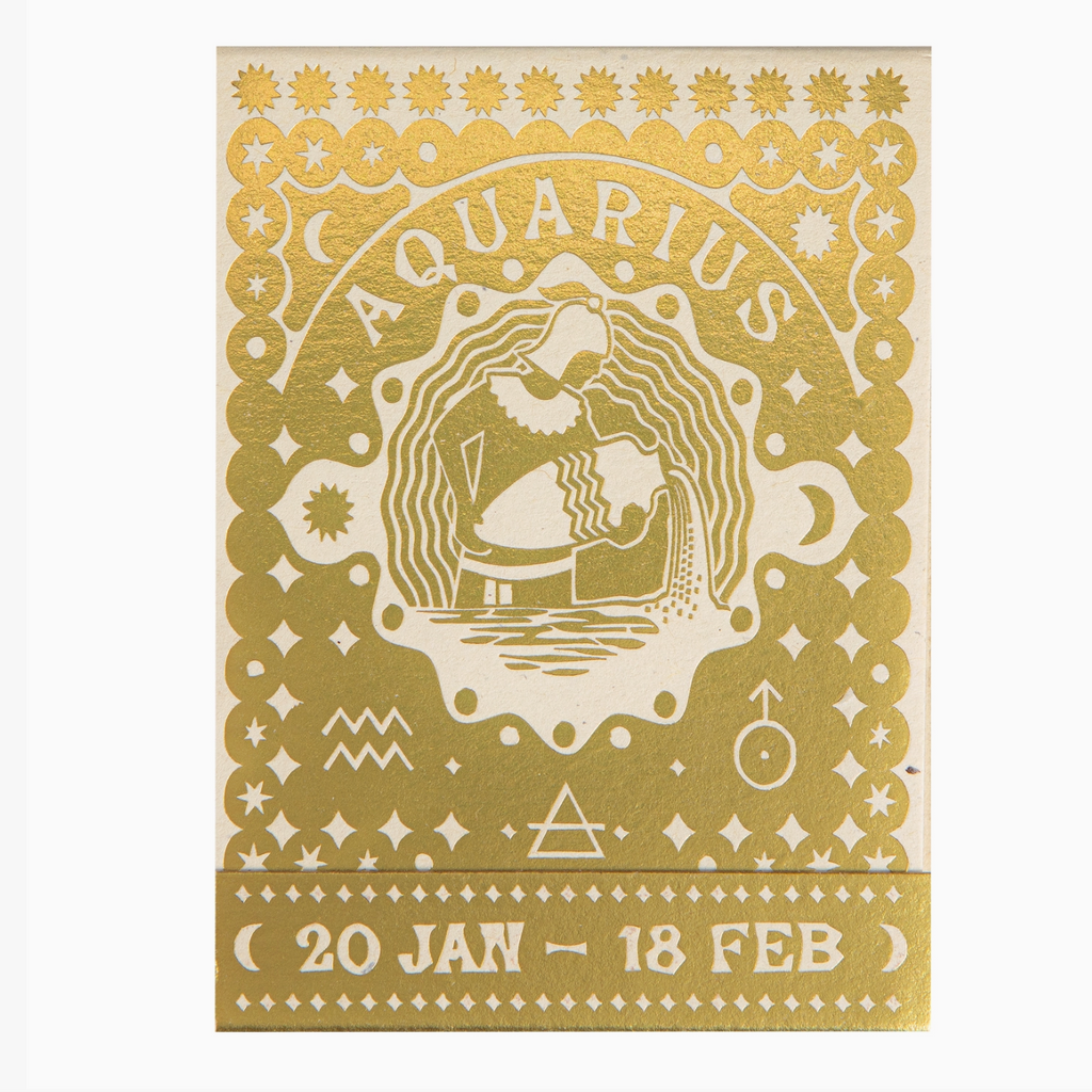 Archivist Aquarius Zodiac matchbook 