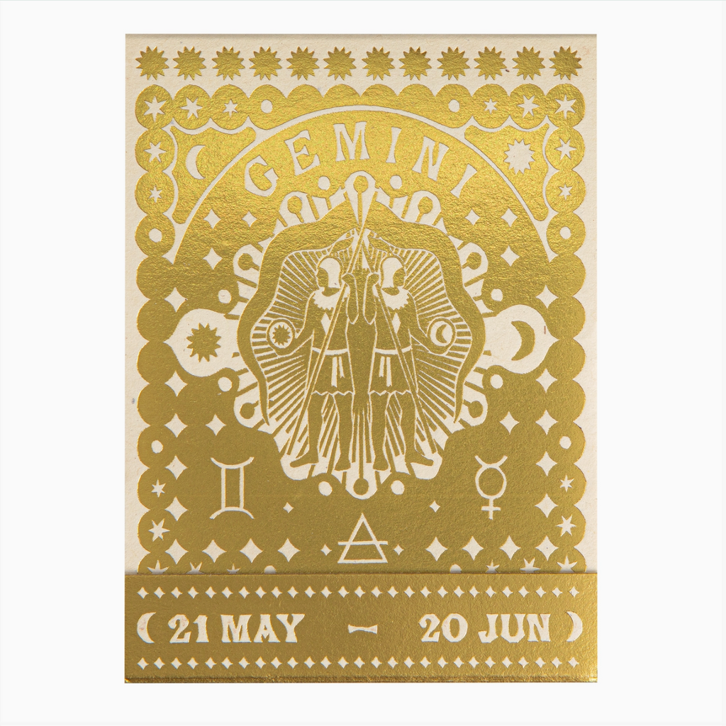 Archivist Gemini zodiac matchbook 