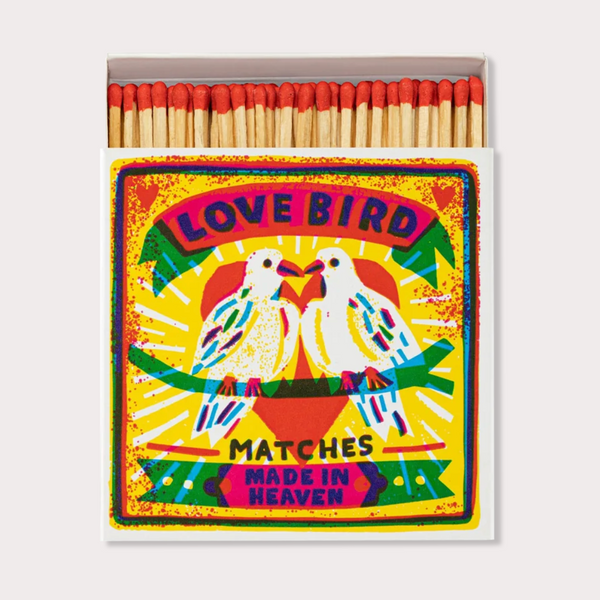 Love bird matches made in heaven safety matches 