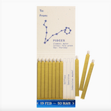 Archivist Pisces Zodiac Matchbook with gold matches 