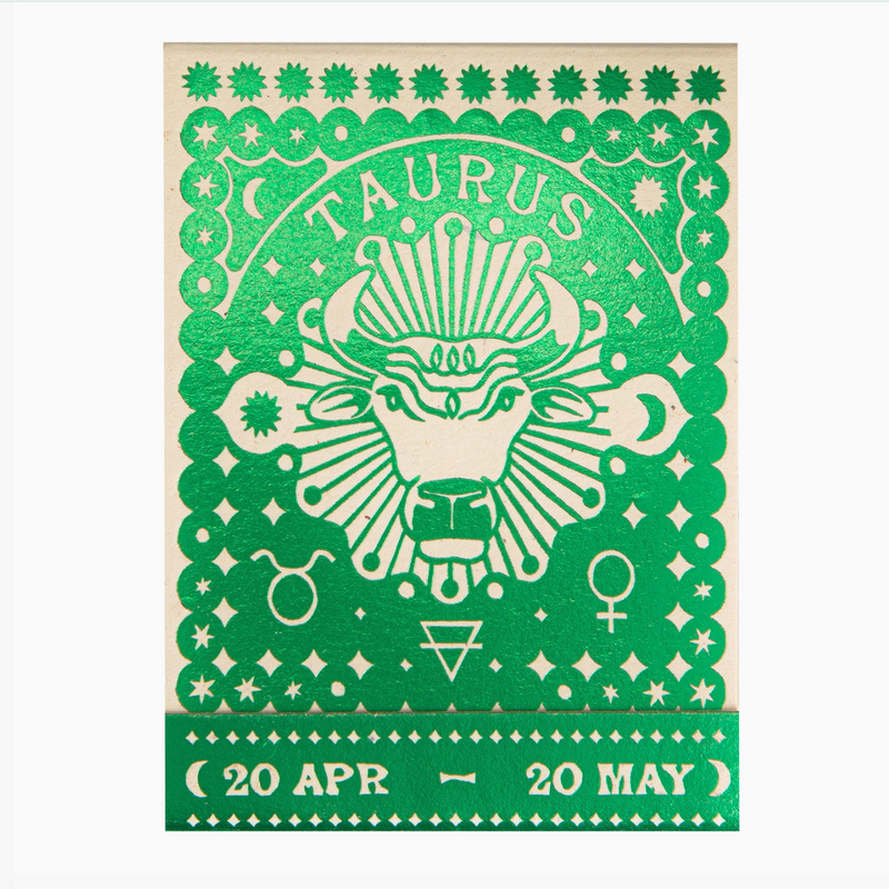Archivist Taurus Zodiac Matchbook