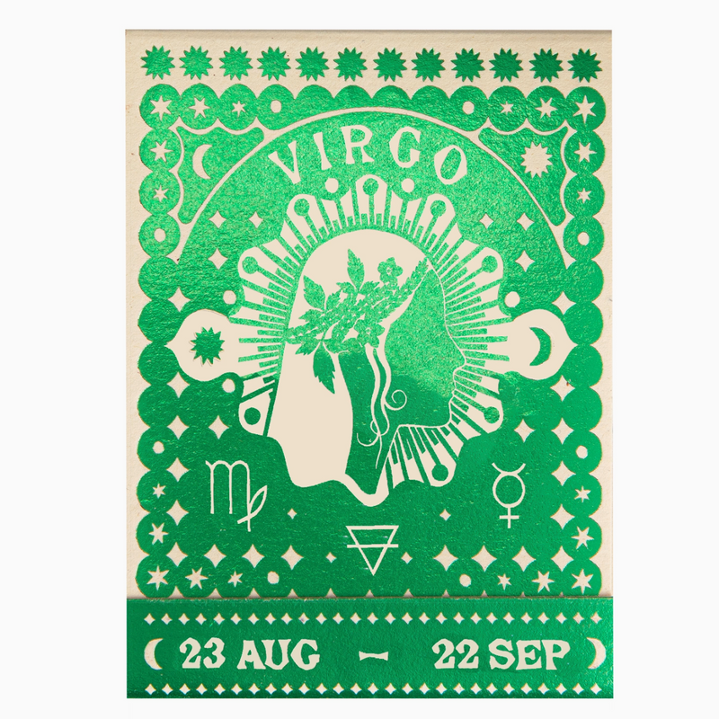 Archivist Virgo Zodiac Matchbook