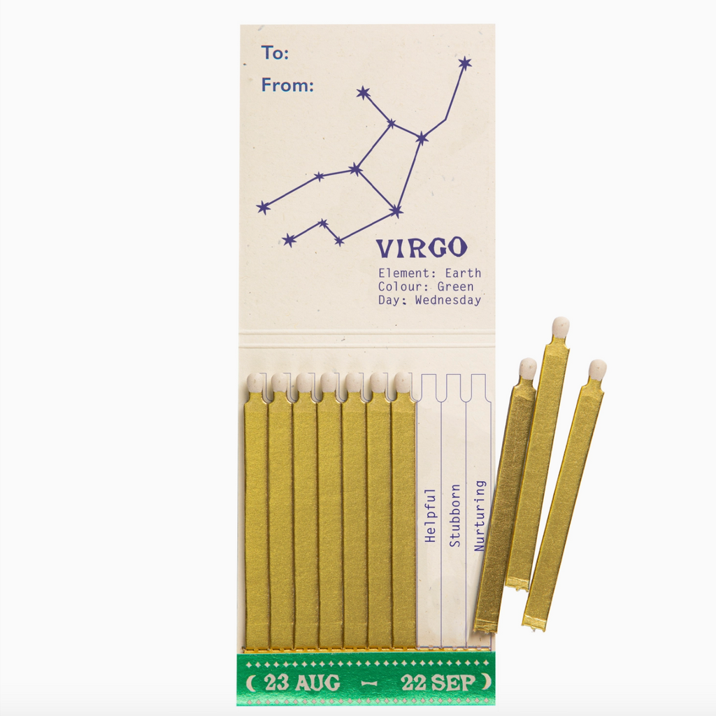 Archivist Virgo Zodiac matchbook