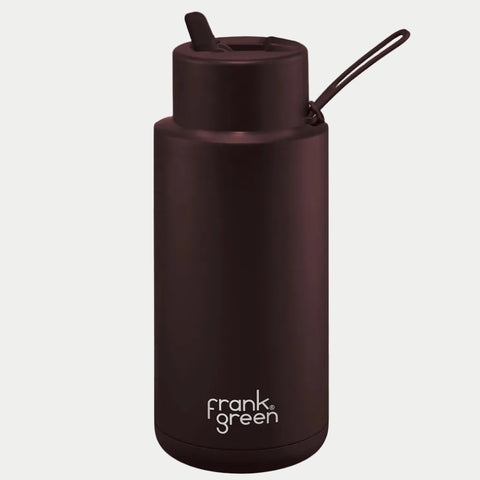 Frank Green Ceramic Reusable Bottle - Chocolate  (1 Litre)