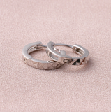 Attic Creations Diamond Cut Hoop Earrings Silver