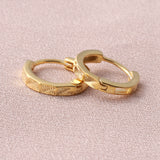 Attic Creations Diamond Cut Hoops - Gold close up