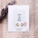 Attic Creations Gold Crystal Open Circle Stud