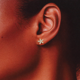 Attic Creations 'Happy Birthday' Crystal Flower Earrings Model