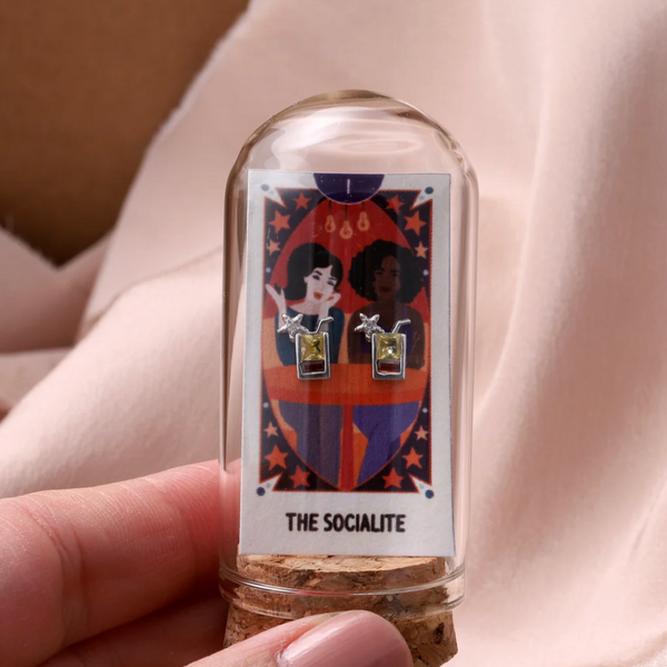 Attic Creations 'The Socialite' Cocktail Earrings - Silver